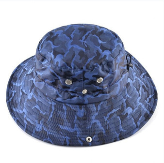 Camouflage Wide Brim Bucket Hat Anti-UV - 7 Colors