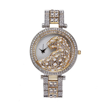 360PCS  Women Quartz Watch Fashion Bling Casual Ladies Watch Female Quartz Gold Watch Crystal Diamond Leopard For Women Clock