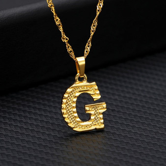 Capital Letter Initial Necklace For Women Stainless Steel Gold A-Z Alphabet Pendant Necklace Jewelry Christmas Gift Bijoux Femme