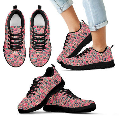 Pink Meow Cat Sneakers (Kids)