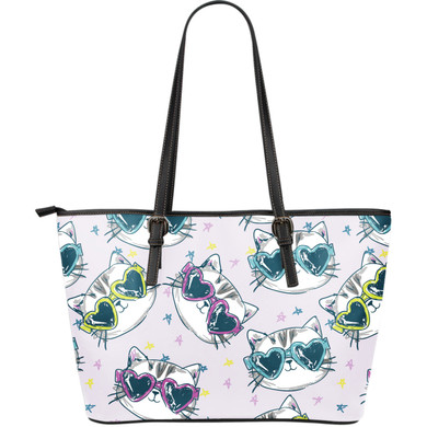 Happy Cat Leather Tote Bag