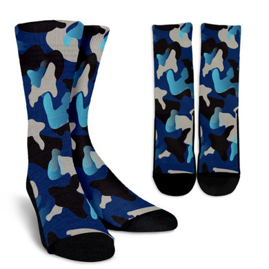 Blue Camouflage Socks