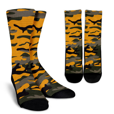 Orange Camouflage Socks