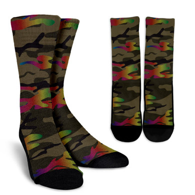 Glittering Camouflage Socks