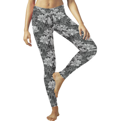 Grey Lotus Leggings Plus Size