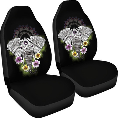 Elephant Art Flower Animal Car Seat Covers