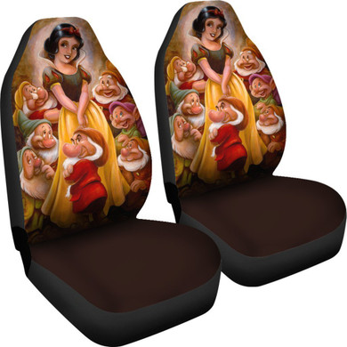 Snow White Art Car Seat Covers