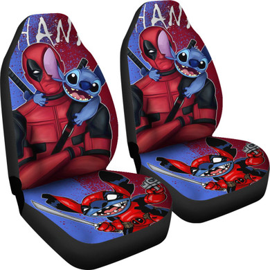 Deadpool Stitch Car Seat Covers