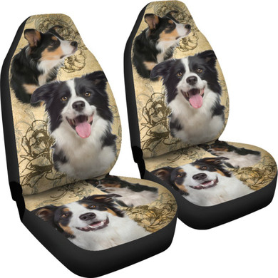 Border Collie Dog Car Seat Covers Funny