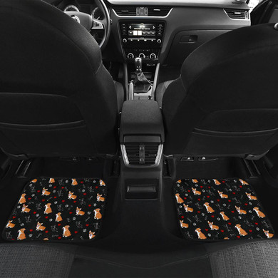 Corgi tShades in black Car Floor Mats