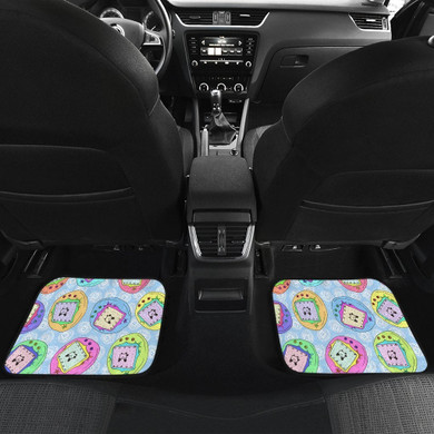 Tamagotchi Pattern Colorfull Car Floor Mats