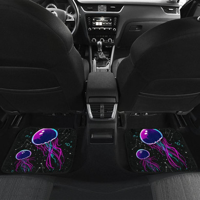 JellyfisColorfull in black Car Floor Mats