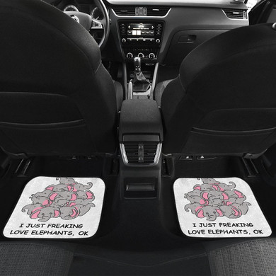Love Elephant Front And Back Car Mats