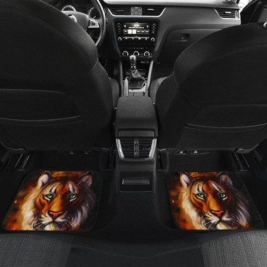 Tiger & Flower Car Floor Mats Tiger & Flower Car Floor Mats
