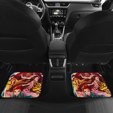 Anime Car Floor Mats Tanjiro Kamado Kimetsu No Yaiba