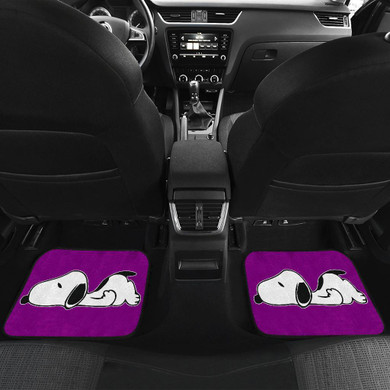 Snoopy Lazy in Purple Car Floor Mats