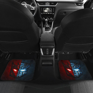 Autobots Vs Decepticons on Transformer in black Car Floor Mats
