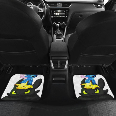 Toothless Pikachu Stitch Funny Draw Car Floor Mats