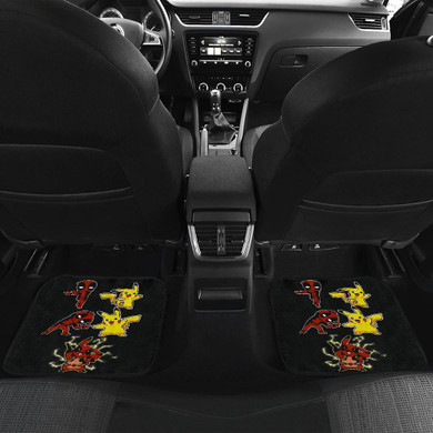 PikaPoohl Funny in Black Car Floor Mats
