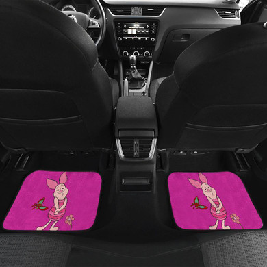 Piglet & Butterfly Funny Car Floor Mats
