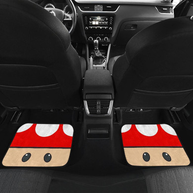 Mario Red Mushroom Car Floor Mats