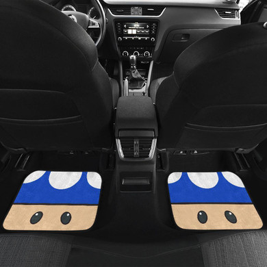 Mario Blue Mushroom Car Floor Mats