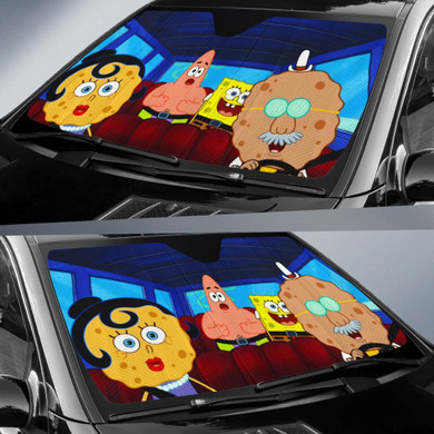 Spongebob Running Vacation Auto Car Sun Shade Windshield