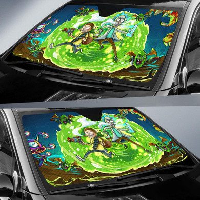 Rick And Morty In Another Dimension Auto Car Sun Shade Windshield