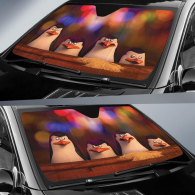 Penguins Of Madagascar Auto Sun Shade Windshield