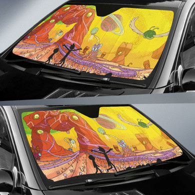 Rick And Morty Auto Sun Shade Windshield