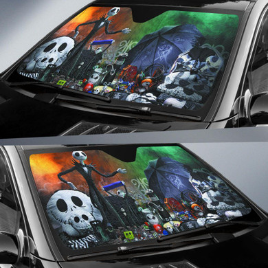 The nightmare before christmas jack skellington sun Shade Windshield
