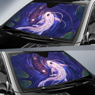 Koi Fish Jing Jang Auto Car Sun Shade Windshield