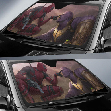 Deadpool vs Thanos Auto Car Sun Shade Windshield