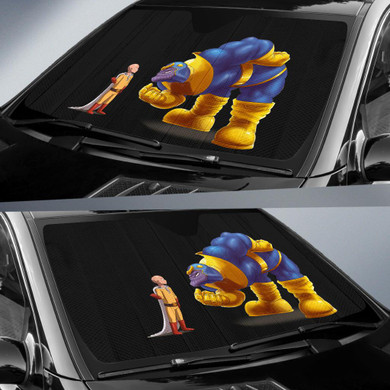 Thanos Vs One Punch Auto Car Sun Shade Windshield