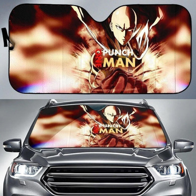 Saitama Power Anime Auto Sun Shade