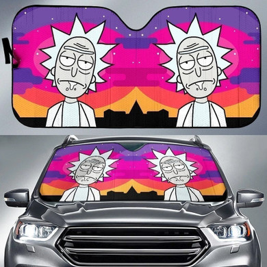 Rick and Morty Funny Face Rick Auto Sun Shade