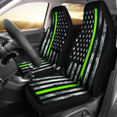 Thin Lime Green Line Seat Covers