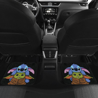 Baby Yoda And Stitch Car Floor Mats Baby Yoda And Stitch Car Floor Mats