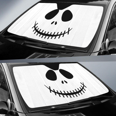 Jack Skellington Face Auto Sun Shade Windshield