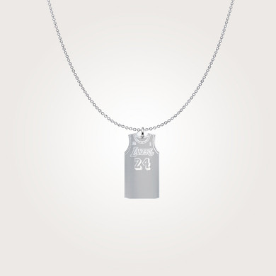 Kobe Bryant Lakers 24 Sterling Silver Necklace