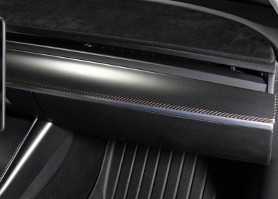 Genuine Carbon Fiber Single Piece Dashboard Cap Trim for Model 3 (Matte)