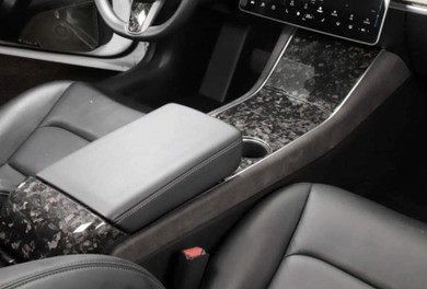 Genuine Forged Carbon Fiber Center Console Fascia Kit for Model Y (Gloss)