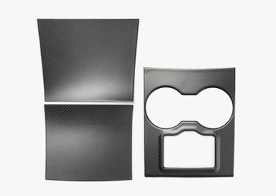 Genuine Carbon Fiber Center Console Fascia Kit for Model 3 (Matte)