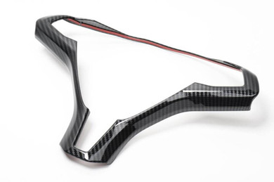 Carbon Fiber Style Steering Wheel Fascia for Model X