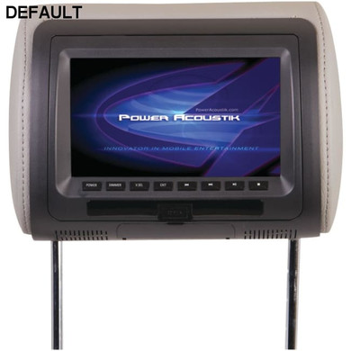 Power Acoustik(R) HDVD-71CC 7" LCD Universal Headrest Monitor with DVD, IR & FM Transmitters & 3 Interchangeable Skins
