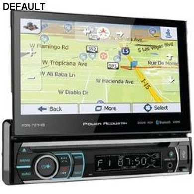Power Acoustik 7&quot; Incite Single-din In-dash Gps Navigation Motorized Lcd Touchscreen Dvd Receiver With Detachable Face &amp; Bluetooth