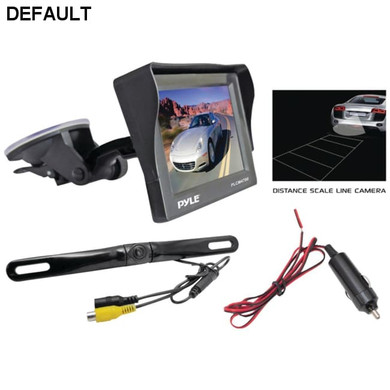 Pyle(R) PLCM4700 4.7" Window Suction-Mount LCD Monitor with Die-Cast License Plate Mount Backup Color Camera & Distance-Scale Line