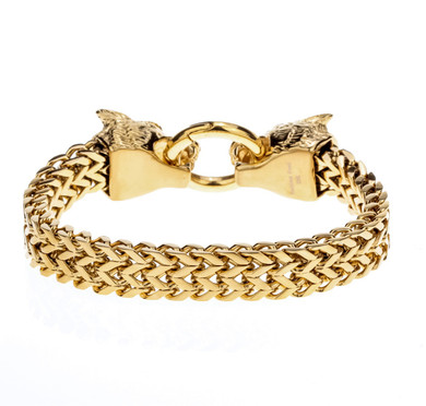 Geri and Freki's Steel Bracelet™ - Viking Wolf Bracelet
