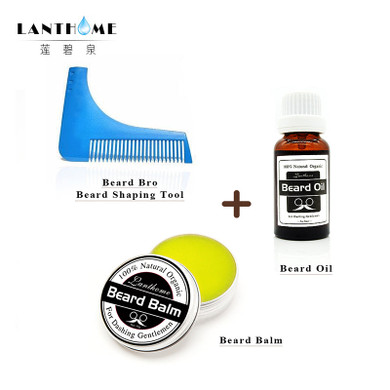 Organic Beard Balm with Comb Set