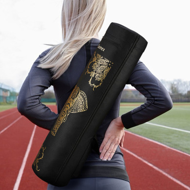 Gold Elephant Black - Yogatation Sling Mat Bag